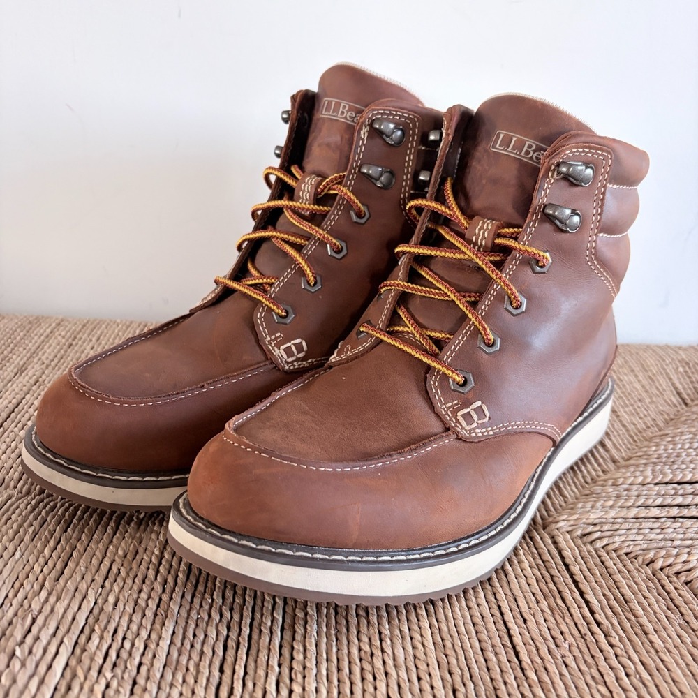 L.L. Bean Boots Men's Sz 9 Stonington Moc Toe Dark Oakwood Hiking 507137